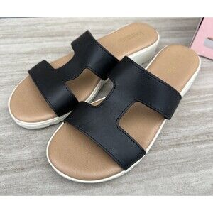 Kensie Women's Sandals Black Size 8 Elena H Band Style Read Description LNWOT